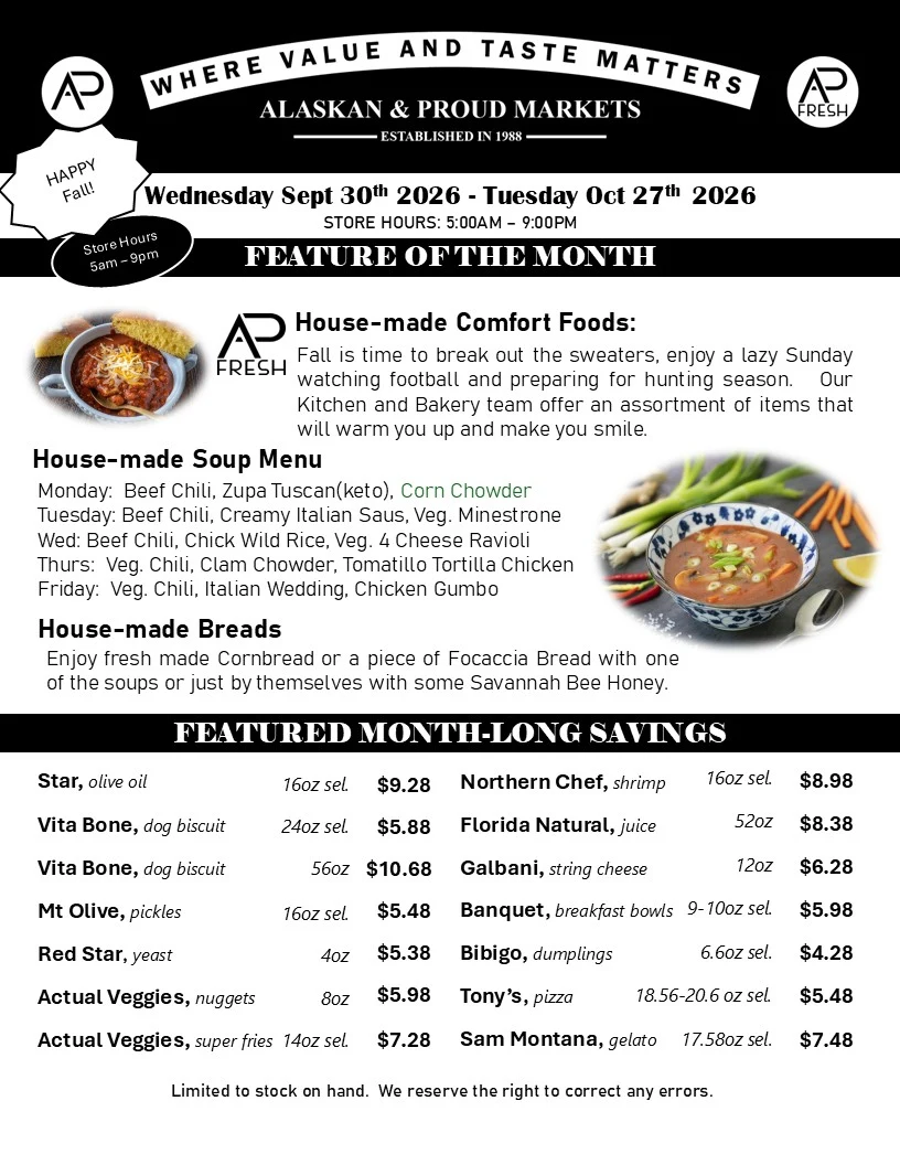 Alaskan Proud Markets Ketchikan | << Back What's On Sale? Ketchikan Thorne Bay - Page 3