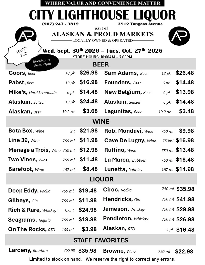 Alaskan Proud Markets Ketchikan | << Back What's On Sale? Ketchikan Thorne Bay - Page 4