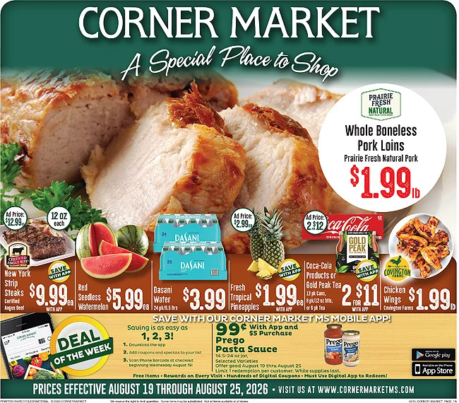 Corner Market MS Corner Market MS Weekly Ad - Page 1