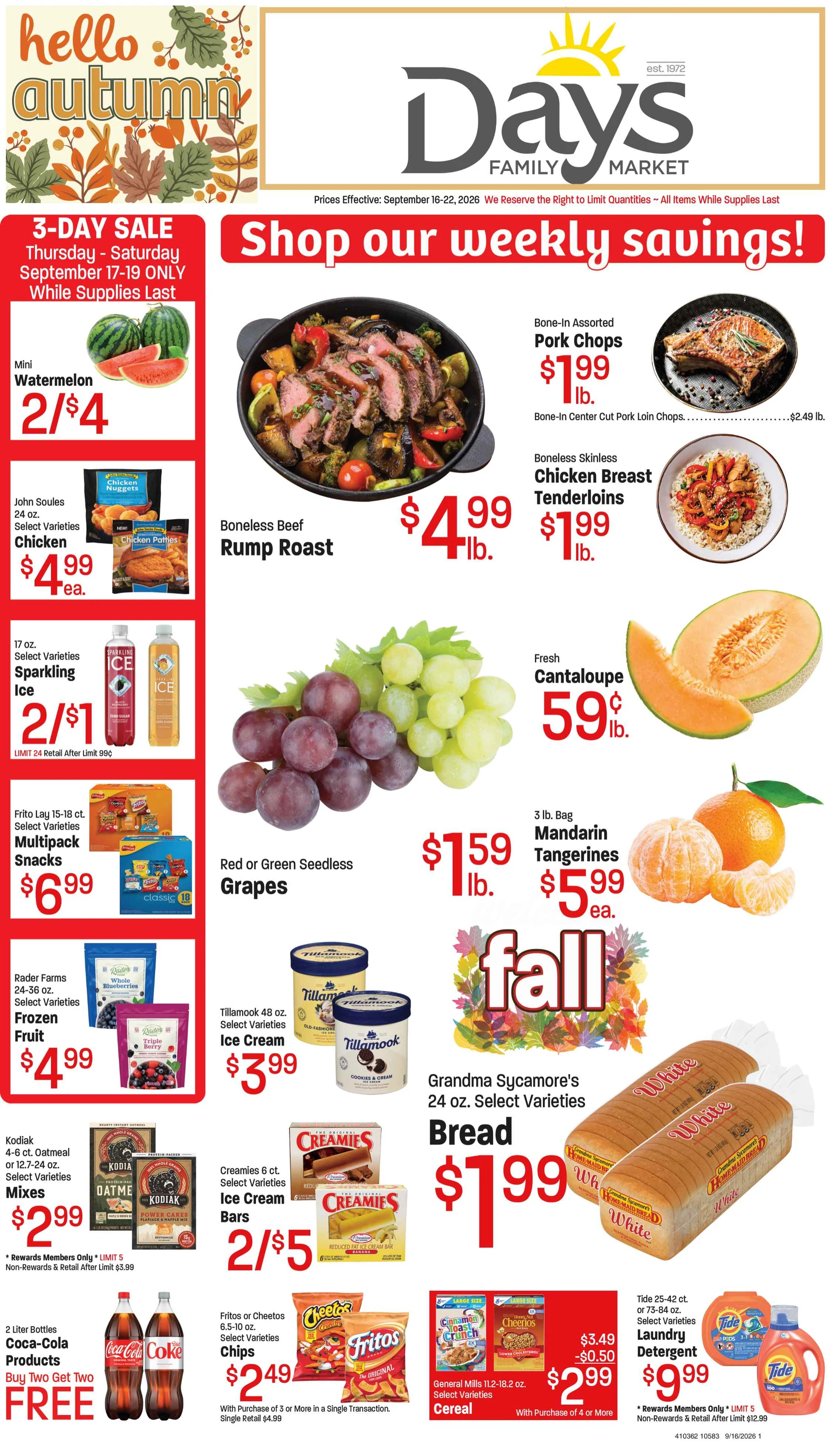 Days Family Market Days Market Weekly Ad - September 16, 2026 - Page 1