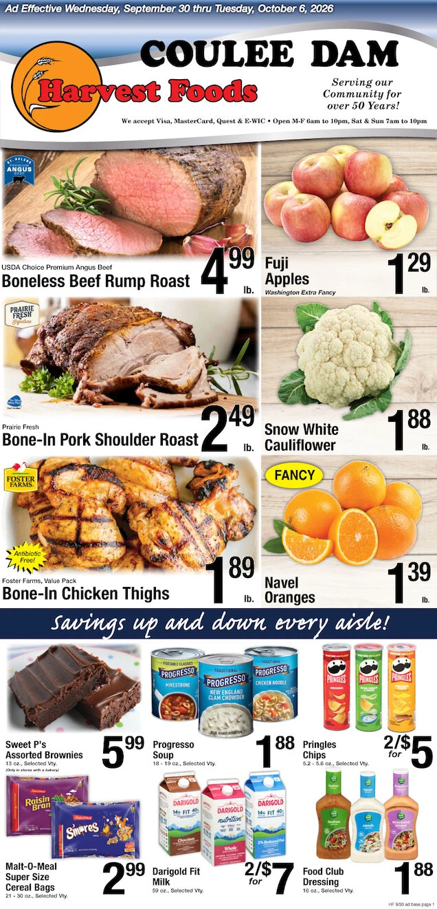 Harvest Foods Weekly Ad - Page 1