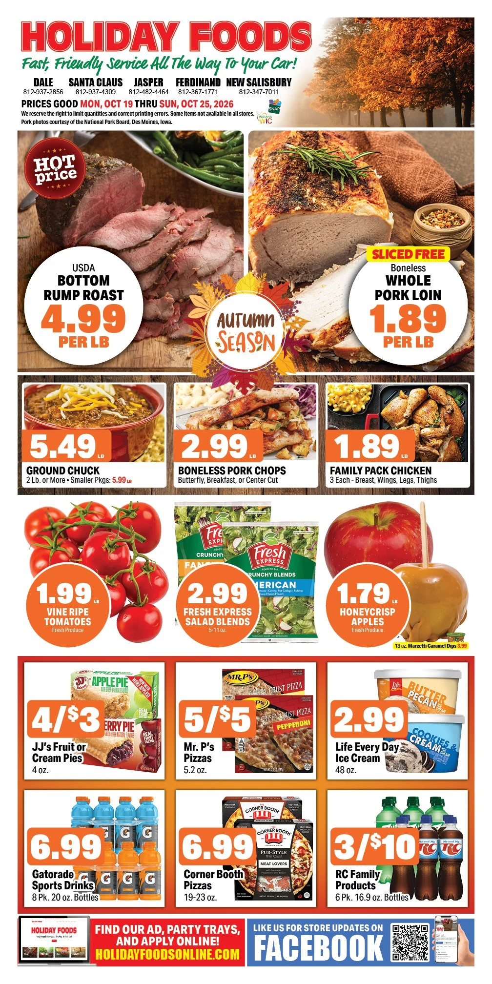 Holiday Foods Jasper, Ferdinand, Dale, Santa Claus, New Salisbury - Page 1