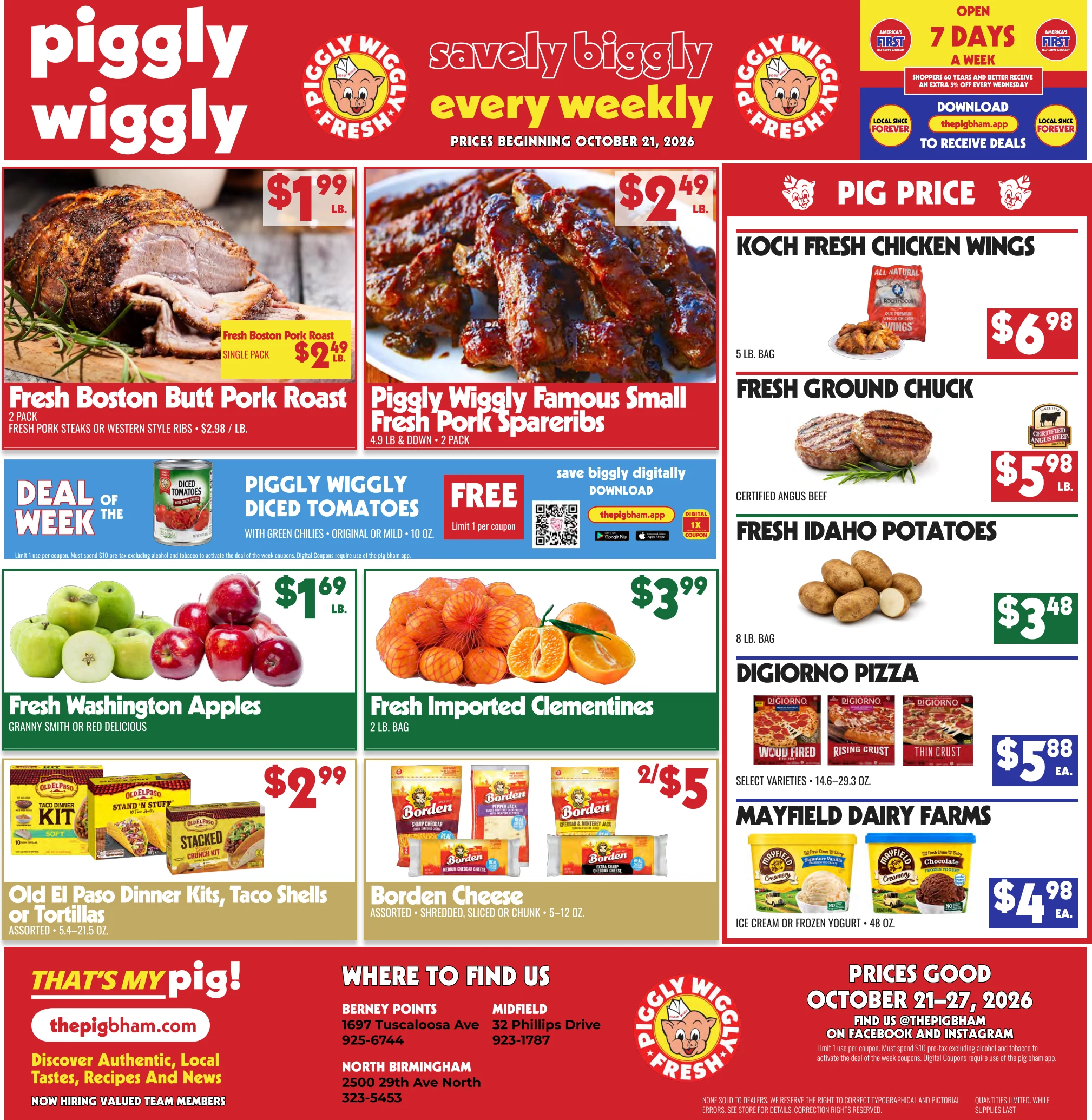 Piggly Wiggly ThePig Weekly Ad (Berney Points Midfield North Birmingham) - Page 1
