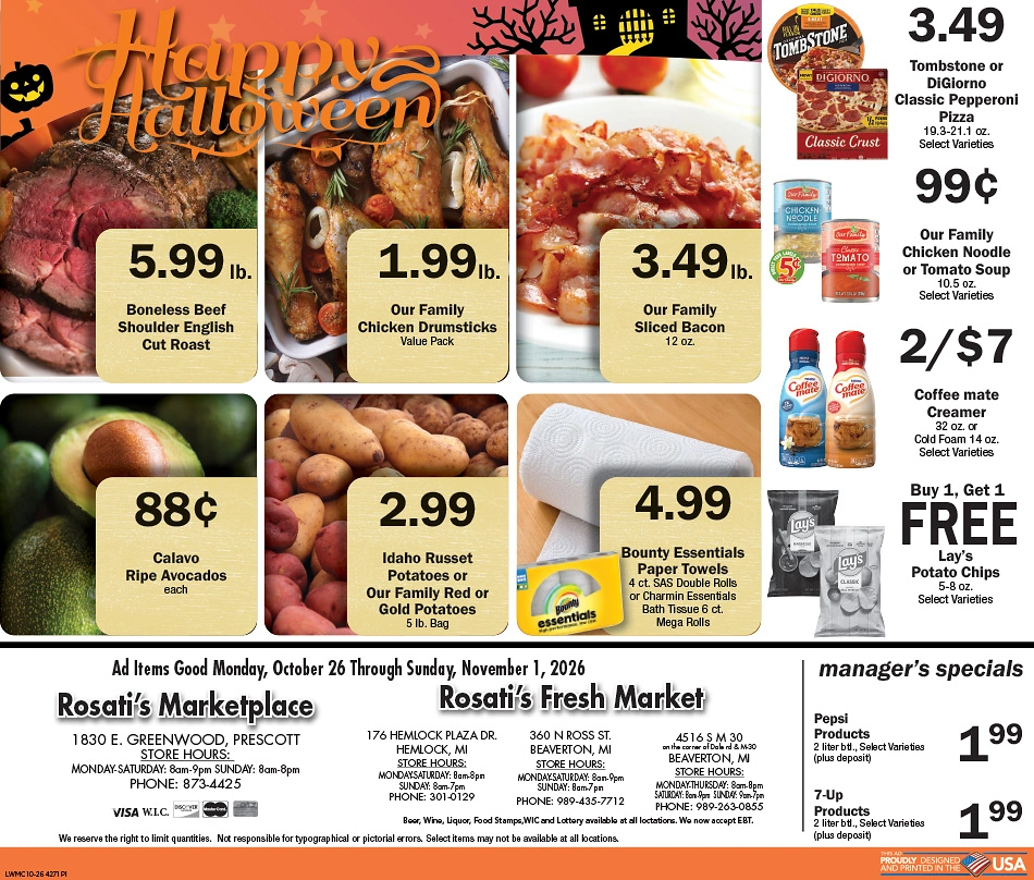 Rosati's Marketplace Rosati's Marketplace Ad - Page 1