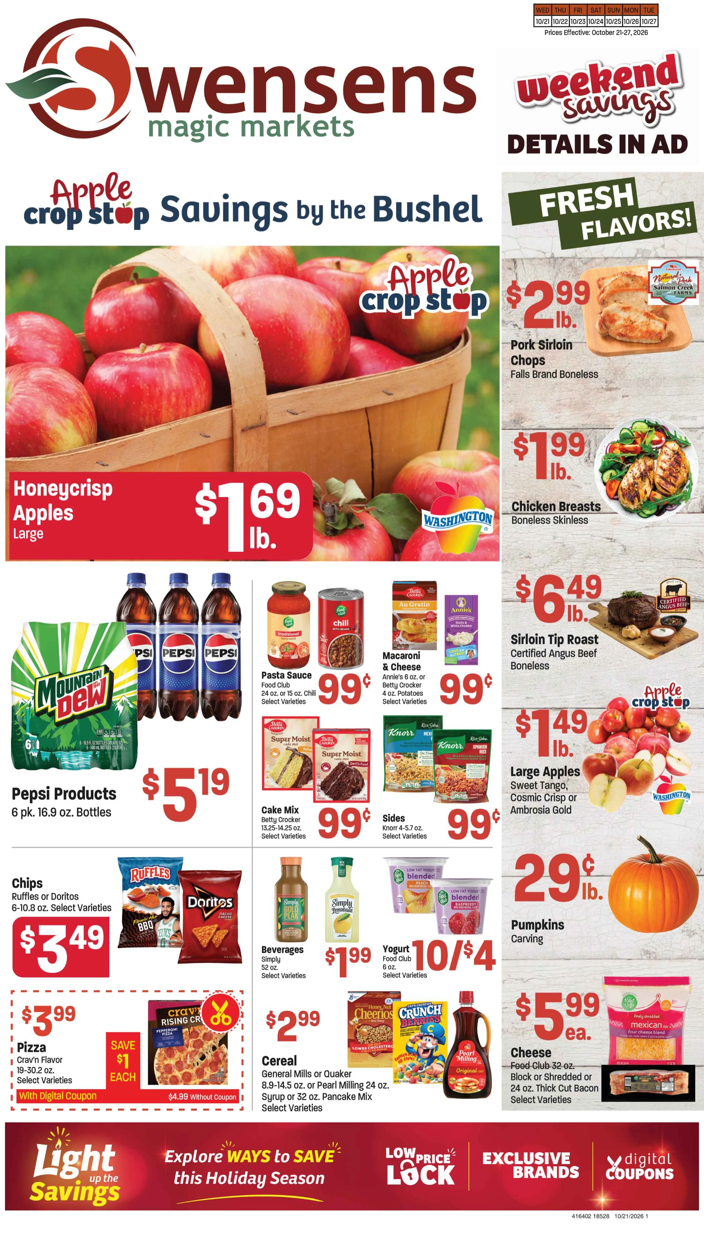 Swensen's Markets AD - Swensen's Ad Week of 10/21/26 thru 10/27/26 - Page 1