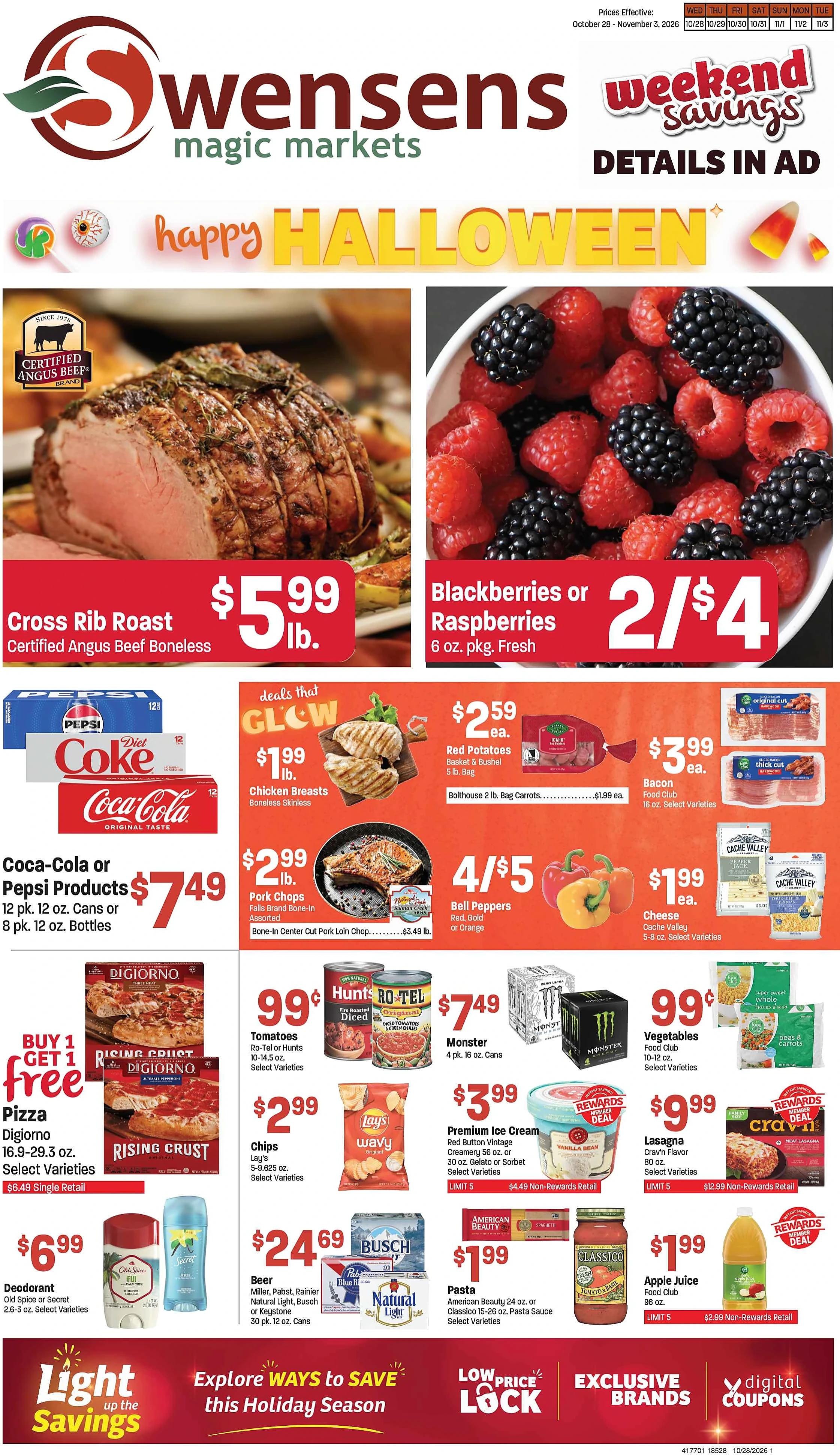 Swensen's Markets AD - Swensens Weekly Ad 10/28/2026 to 11/03/2026 - Page 1